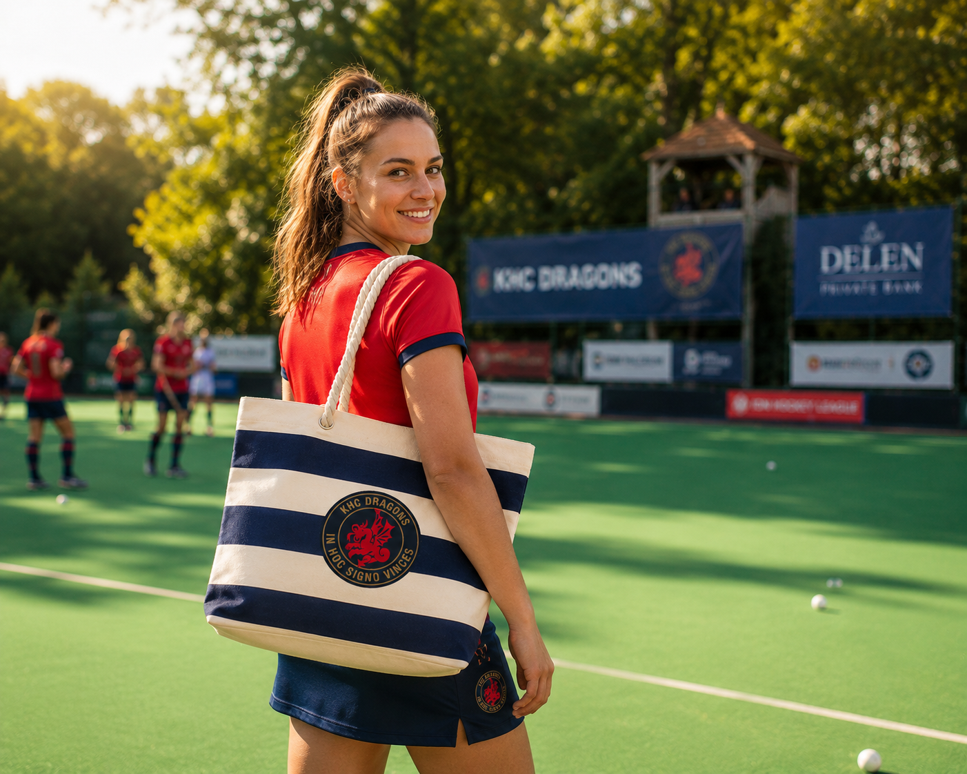 KHC Dragons Beach Bag — Navy/Natural