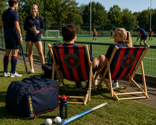 KHC Dragons Deck Chair — Navy/Red