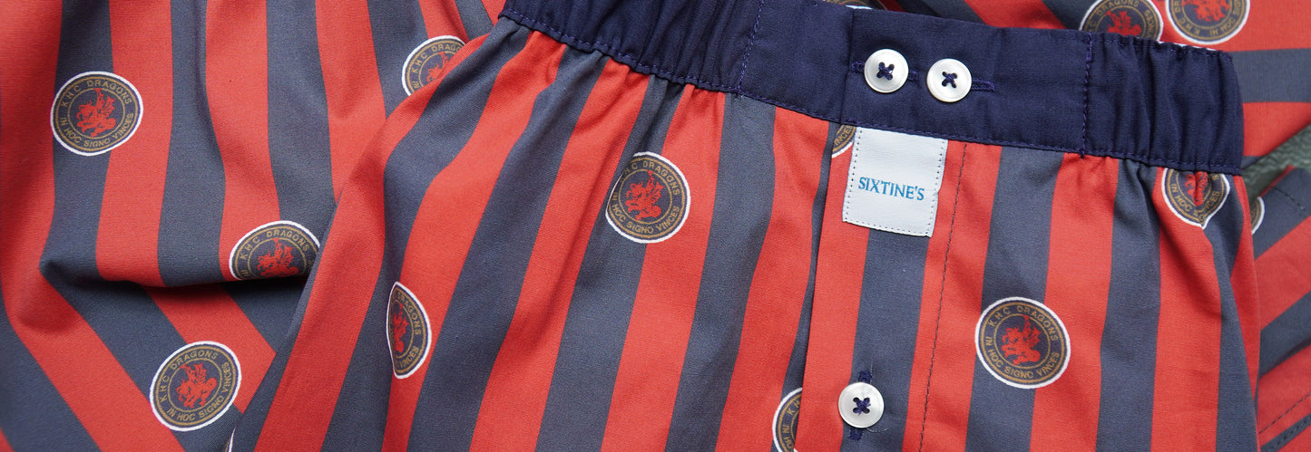 KHC Dragons x Sixtine's Boxer Shorts — Navy/Red