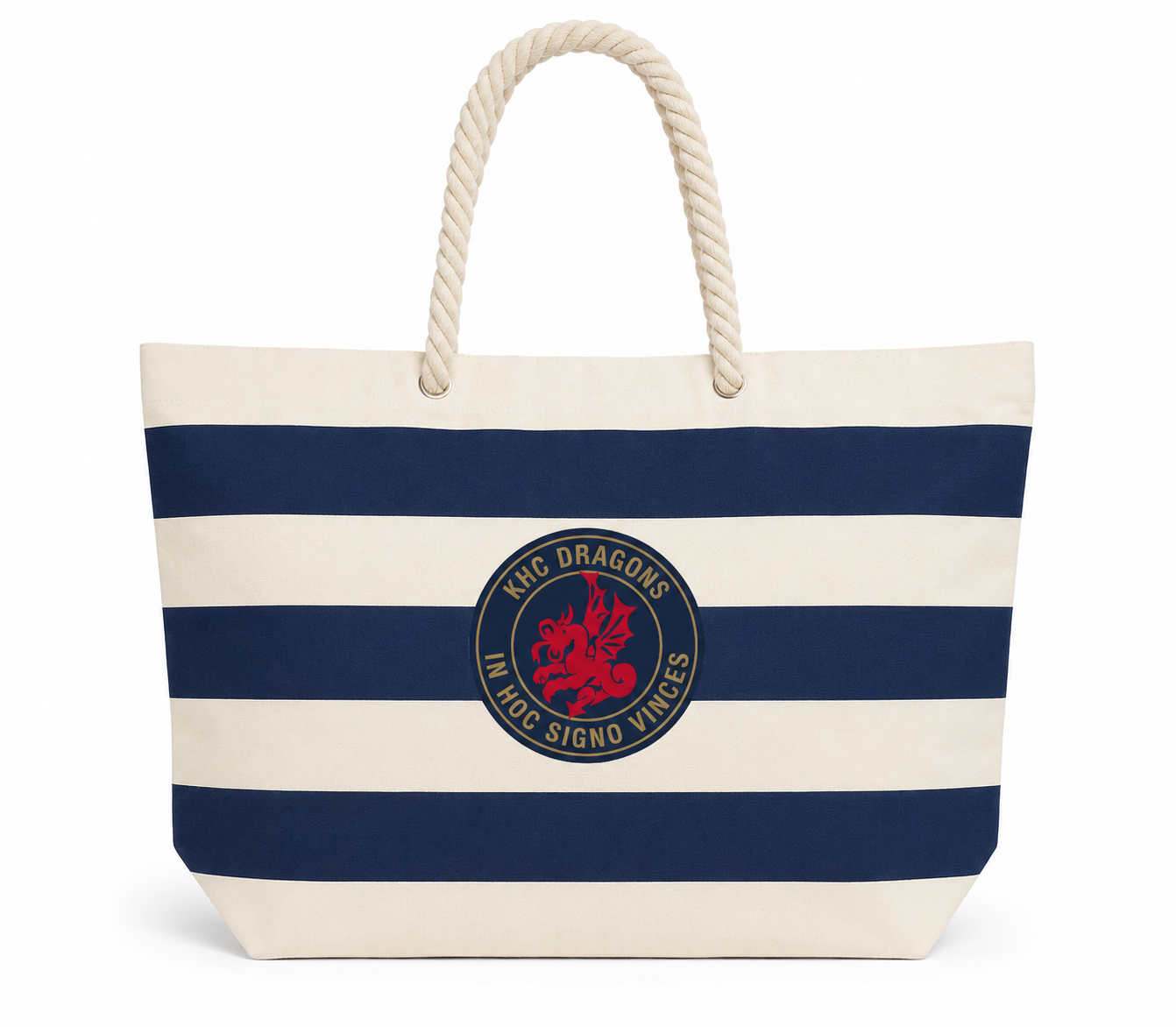 KHC Dragons Beach Bag — Navy/Natural