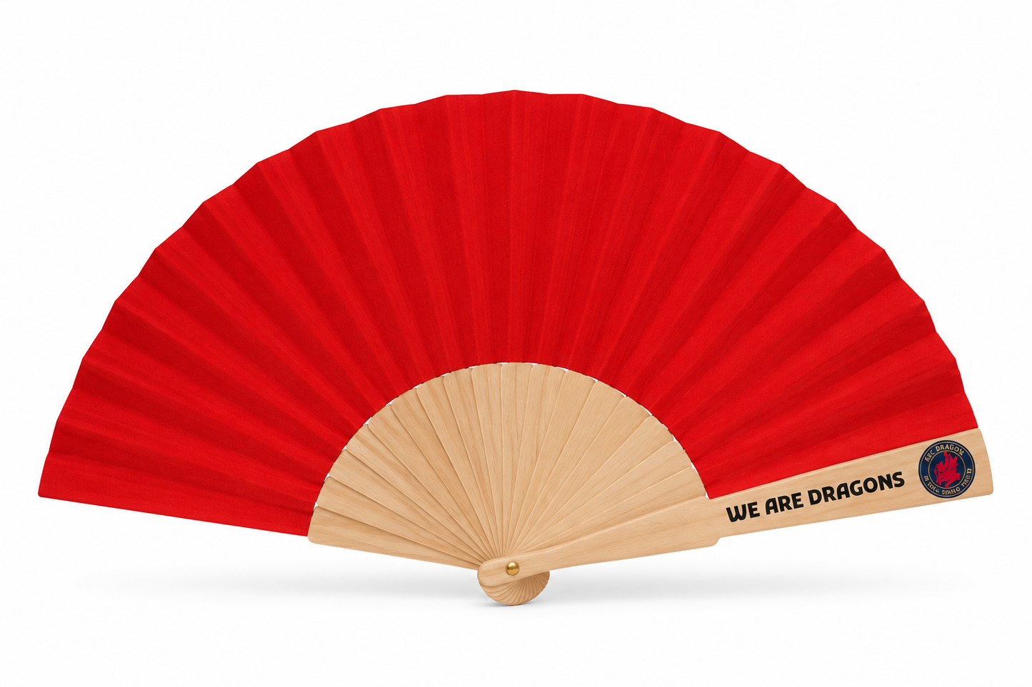 KHC Dragons Hand Fan — Red