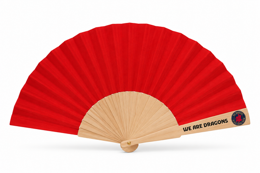 KHC Dragons Hand Fan — Red