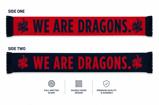 KHC Dragons Scarf — Navy/Red