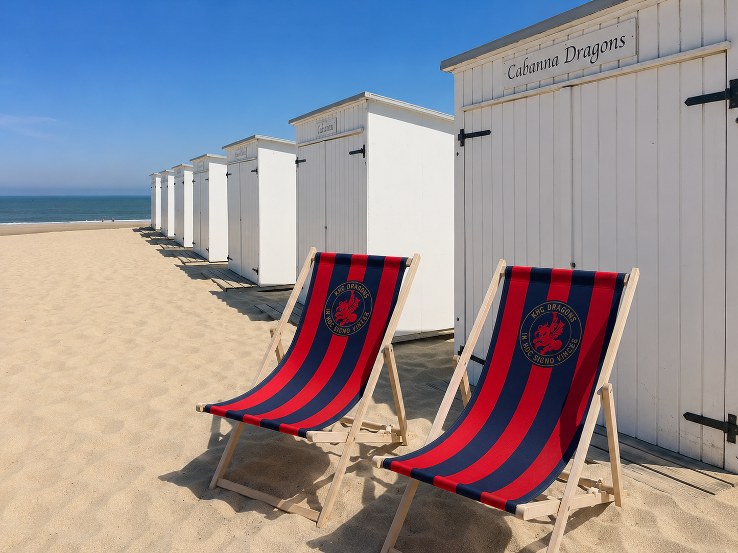 KHC Dragons Deck Chair — Navy/Red