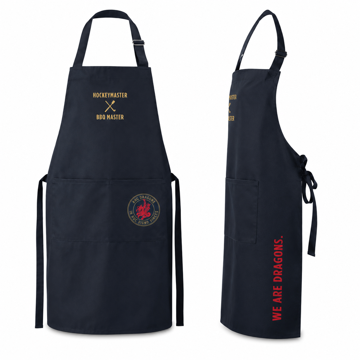 KHC Dragons BBQ Apron — Navy