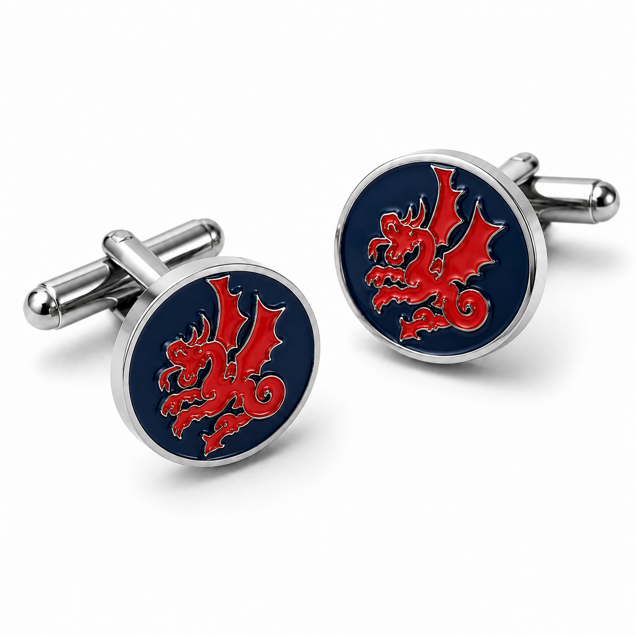 KHC Dragons Cufflinks — Gold/Silver