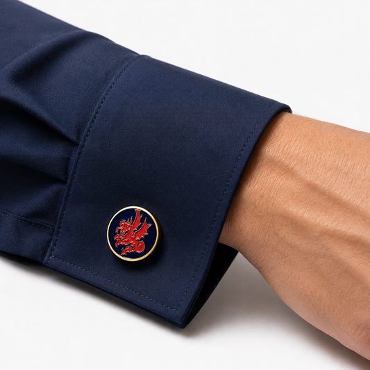 KHC Dragons Cufflinks — Gold/Silver